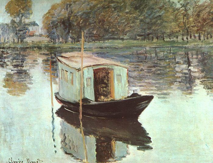 Claude Monet The Studio Boat France oil painting art